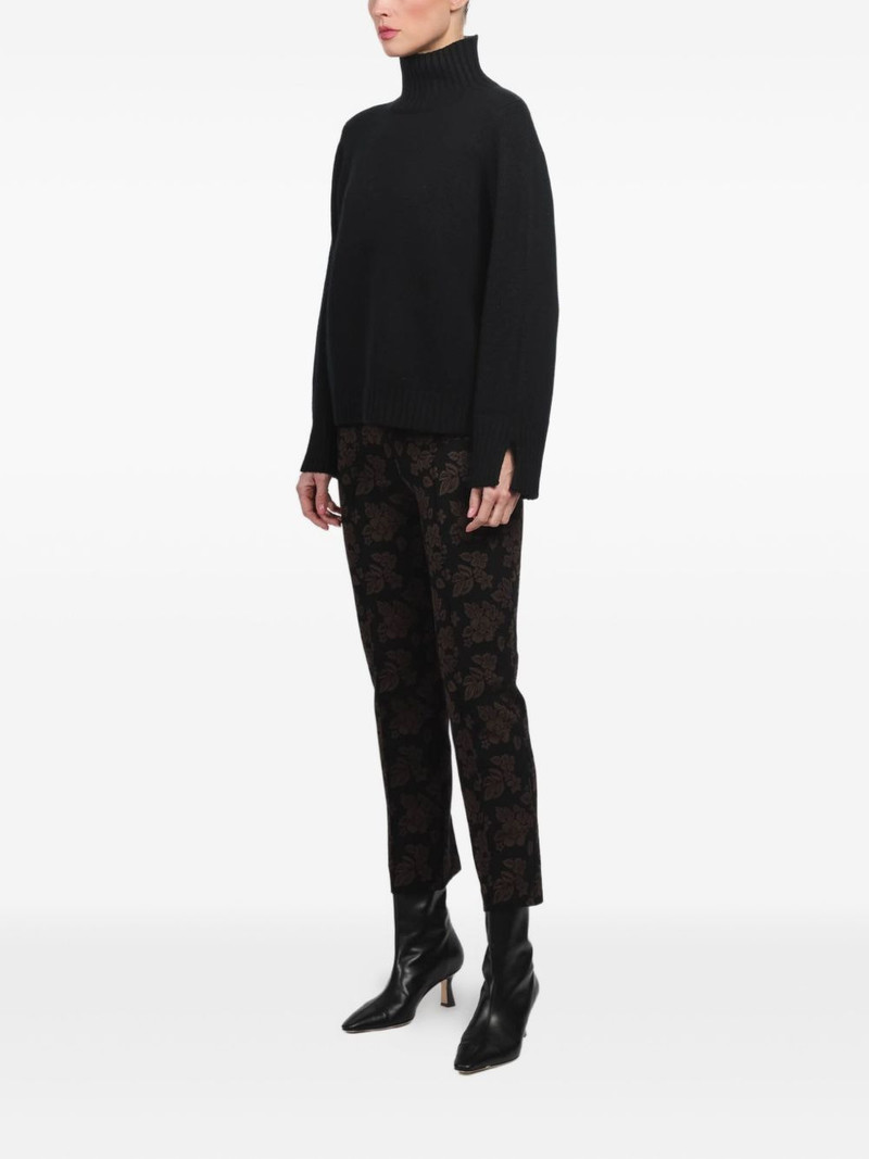 Allude ribbed-trim cashmere sweater outlook