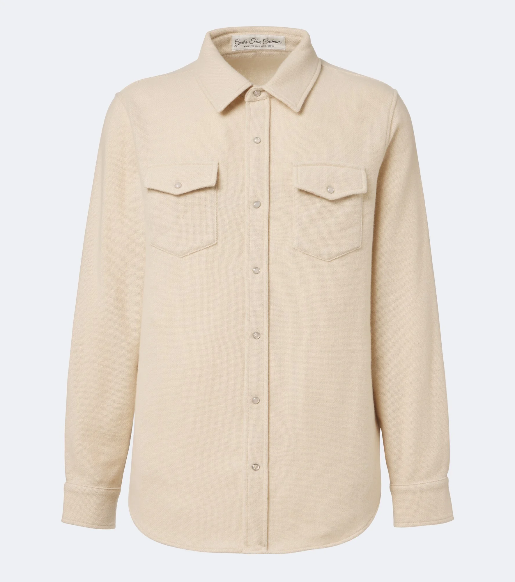 Cashmere shirt with rose quartz - 1