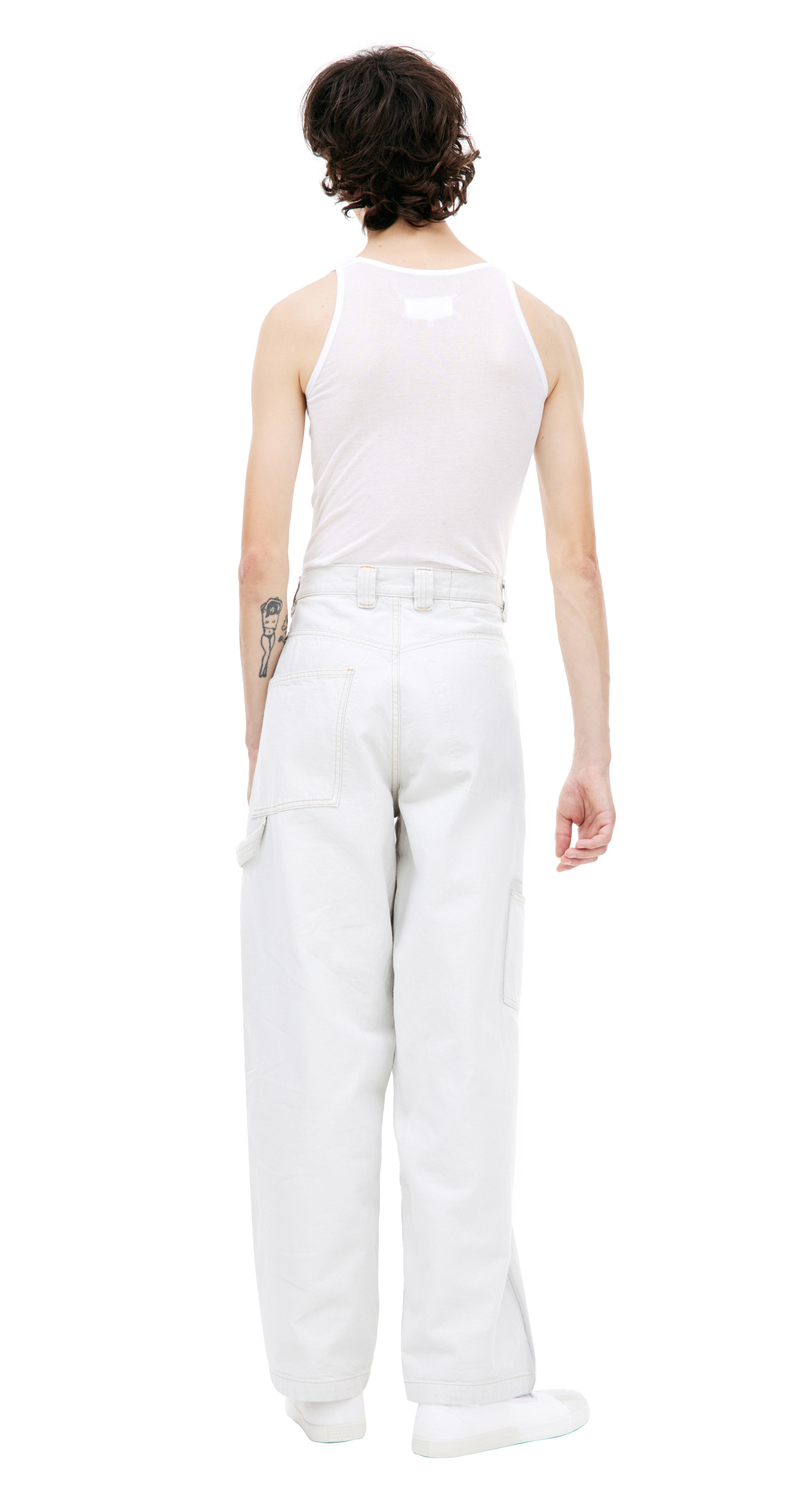 WHITE STRAIGHT JEANS - 3