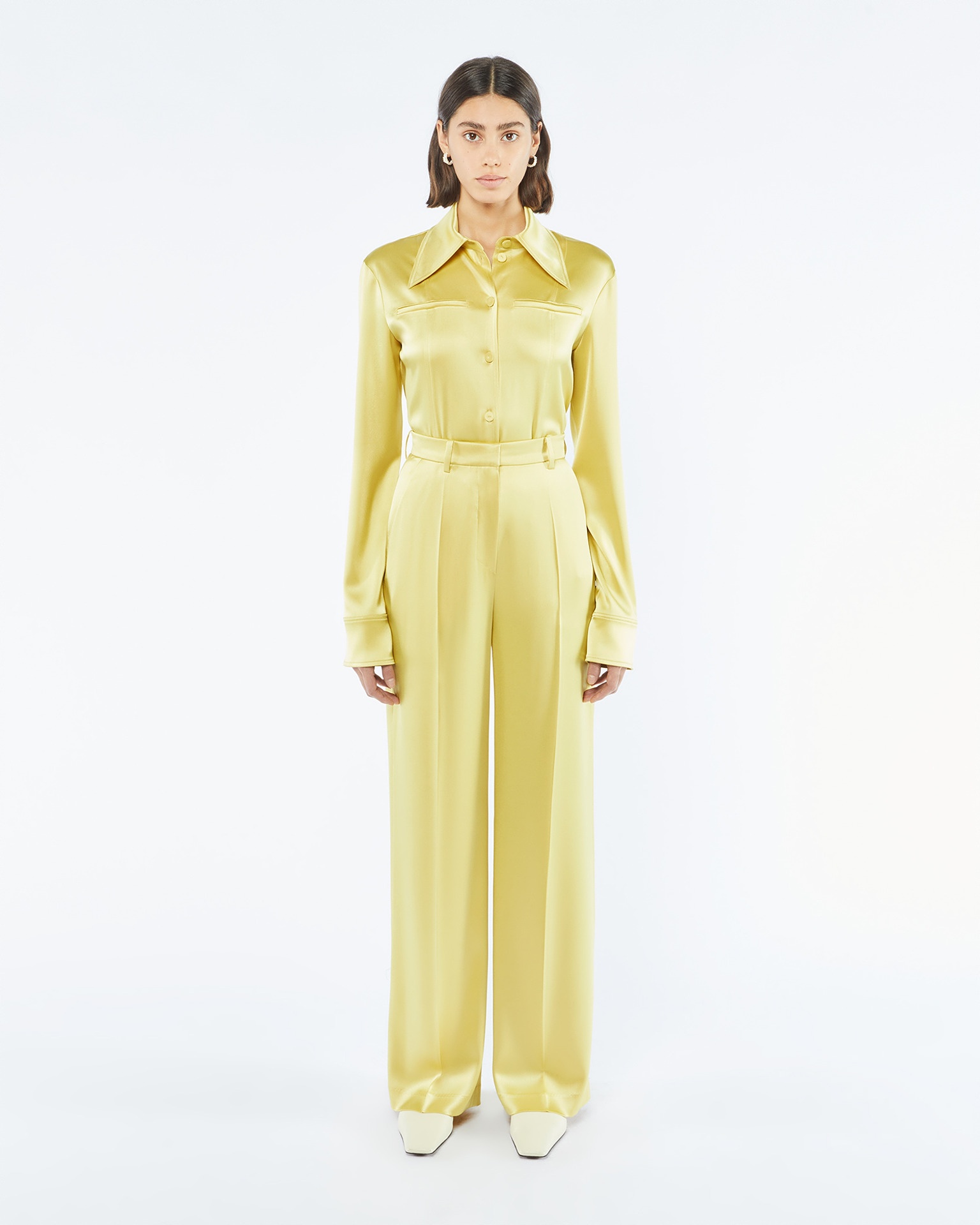 KEZIA - Slip satin pants - Yellow - 3