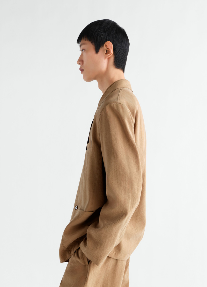 LIGHT DOUBLE-BREASTED JACKET IN DRY SILK 5