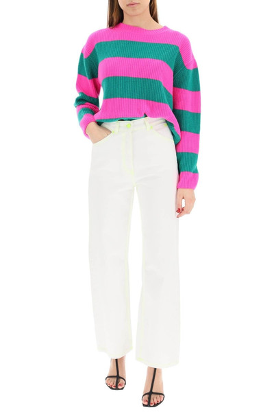 MSGM STRIPED BOXY SWEATER outlook