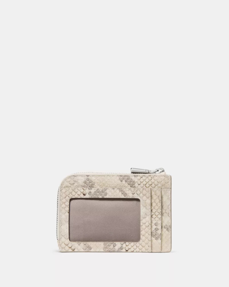 Snake Embossed Mini Zip Card Case 4