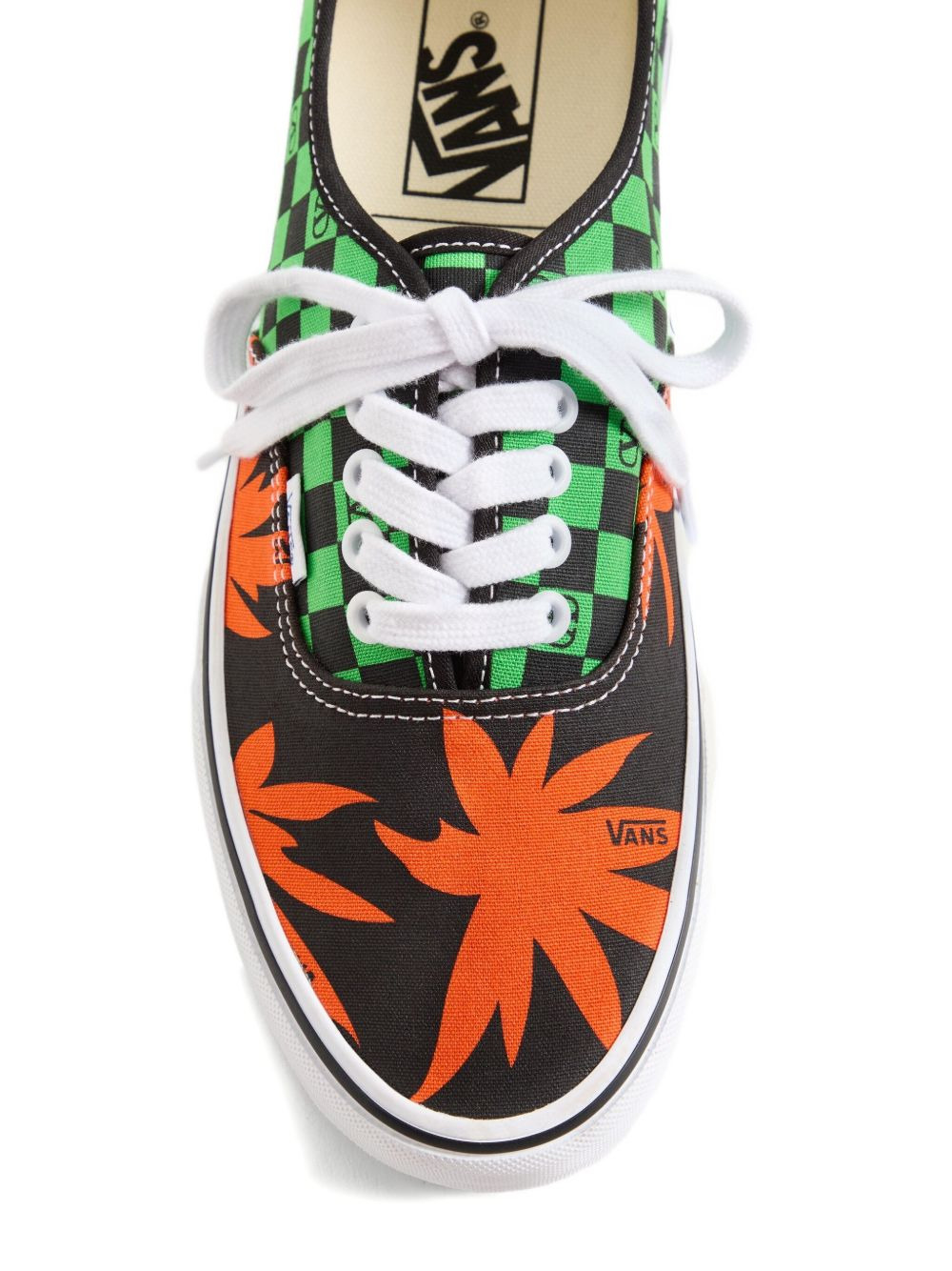 x Vans VLogo Checkerboard and Tropical Leaves-print low-top sneakers - 4