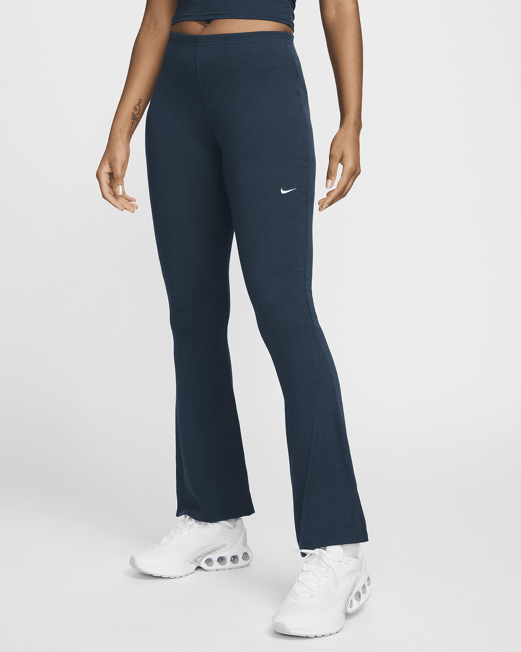 ★Nike★ Sportswear Chill Knit Tight Mini Rib Flare Leggings Nike Nike Sportswear Chill Knit Women's Tight Mini-Rib