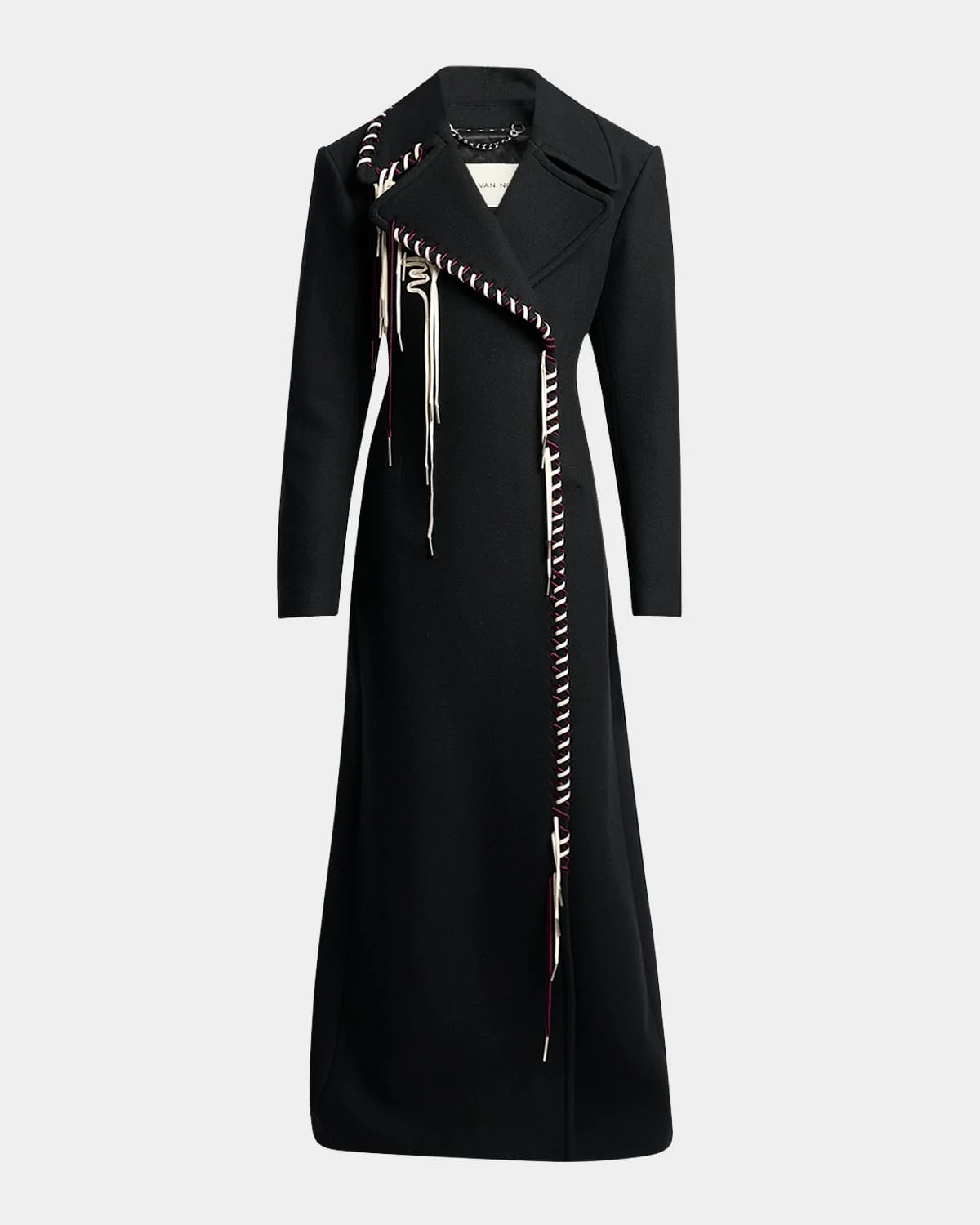 Embellished Floor-Length Wool Coat - 1