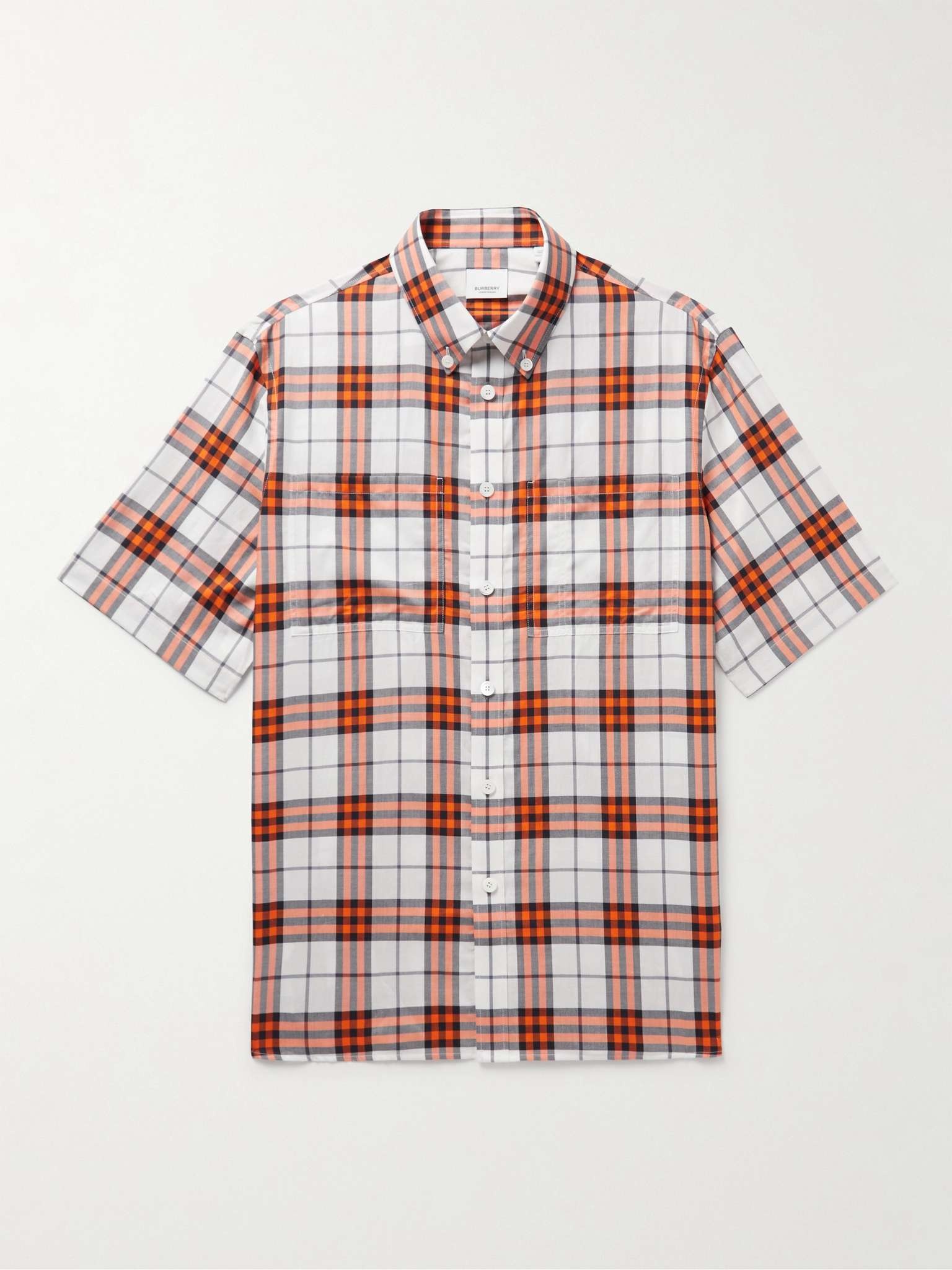 Button-Down Collar Checked Cotton-Twill Shirt - 1