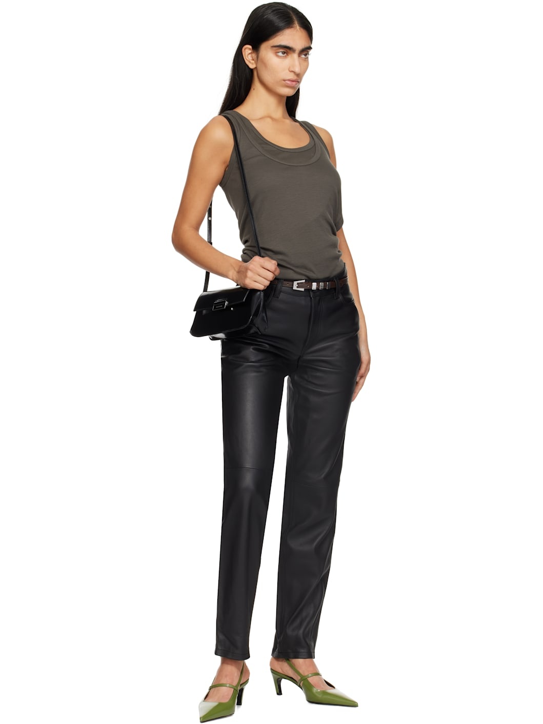 Brown Vic Nappa Leather Belt - 3