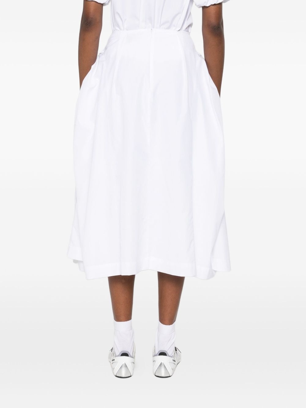 bow hip-detailed midi skirt - 4