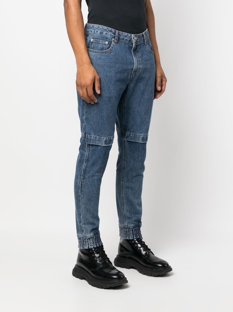 knee-detail elasticated-ankle jeans - 3