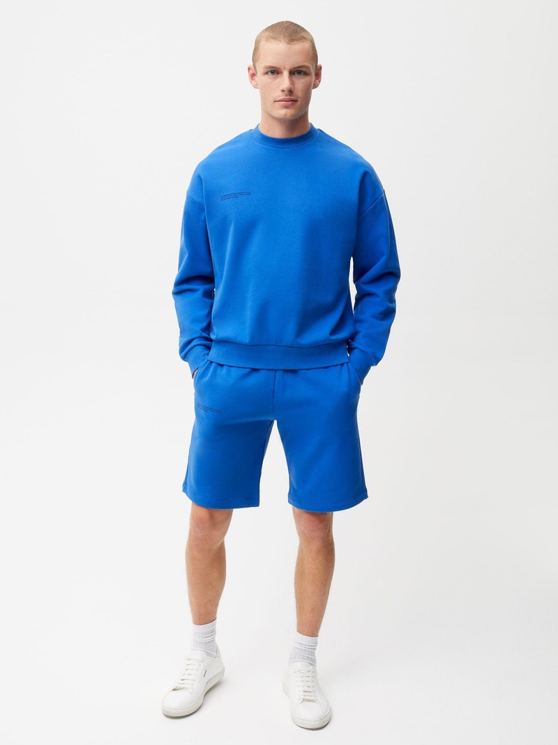 PANGAIA Mens 365 Midweight Long Shorts - Cobalt Blue outlook