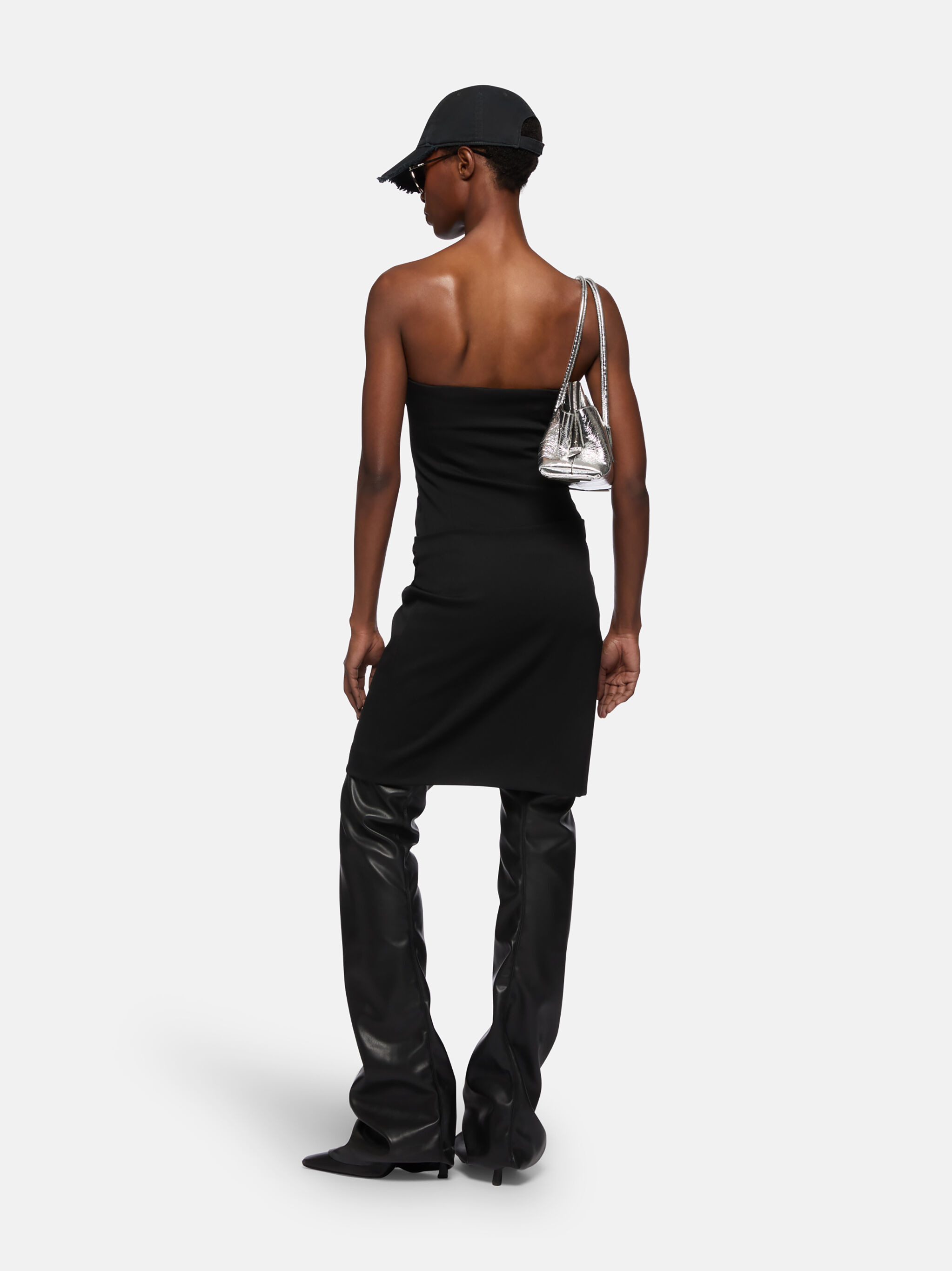 BLACK MIDI DRESS - 3