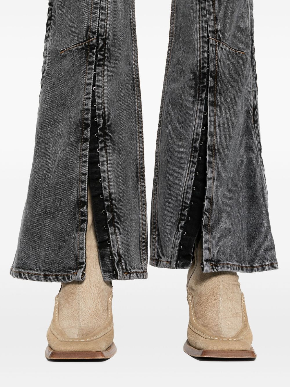 faded bootcut jeans - 5