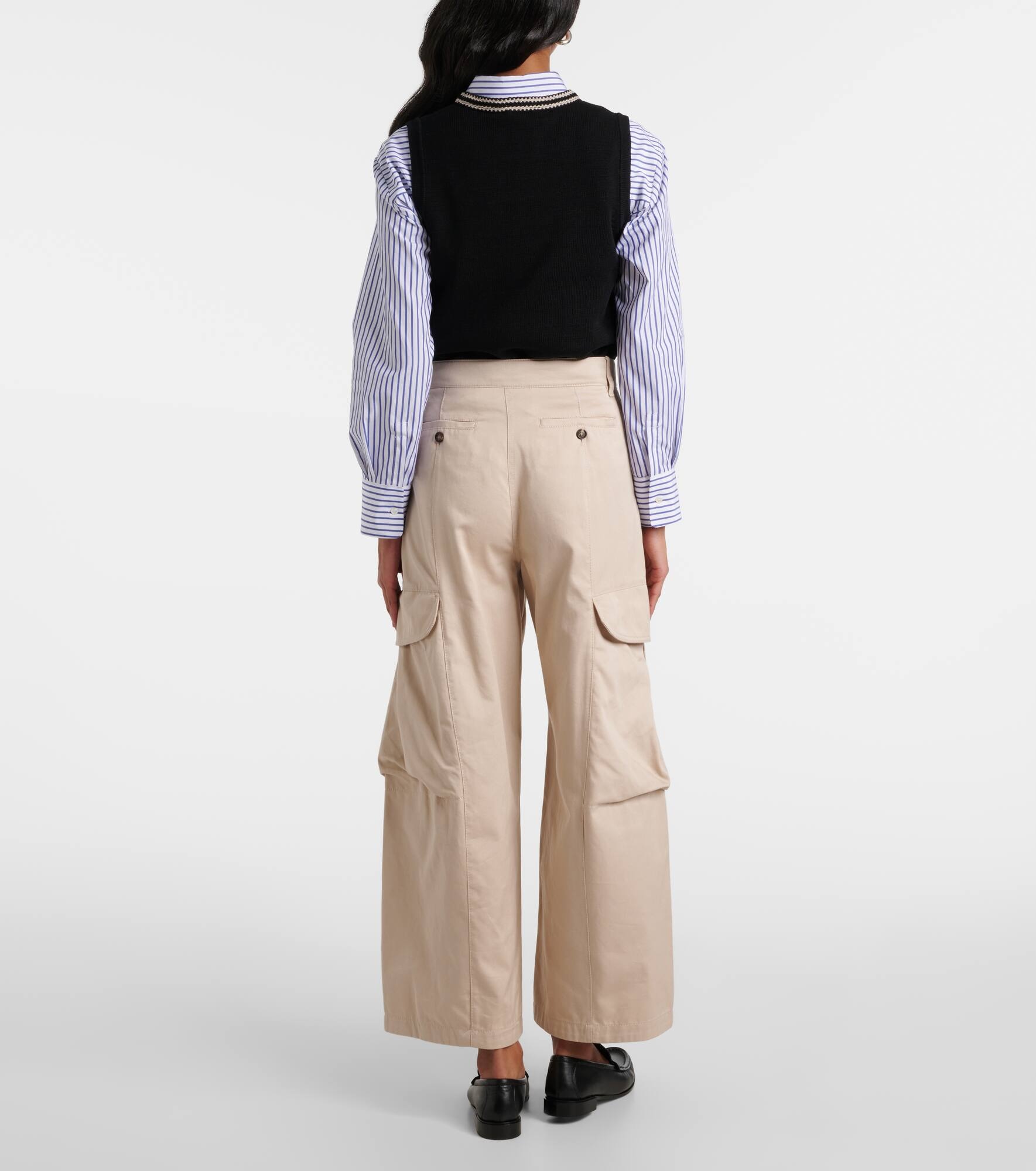 Cotton gabardine cargo pants - 3