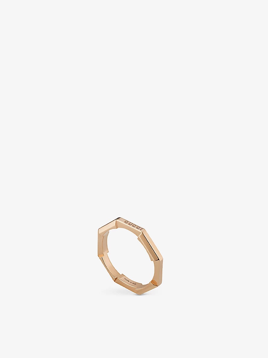 Link to Love 18ct rose-gold ring - 1