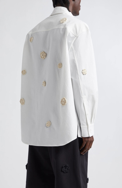 Song for the Mute Floral Appliqué Button-Up Shirt outlook