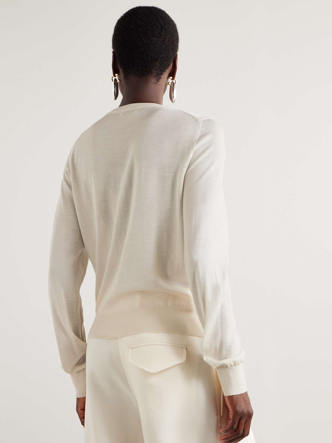 Wool sweater Off-white - 4