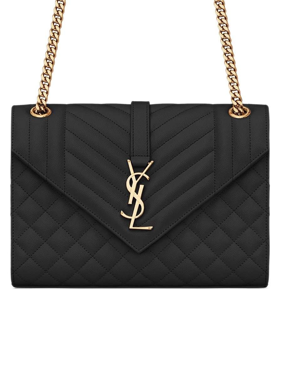 Envelope Medium Bag in Mix Matelassé Grain de Poudre Embossed Leather - 2