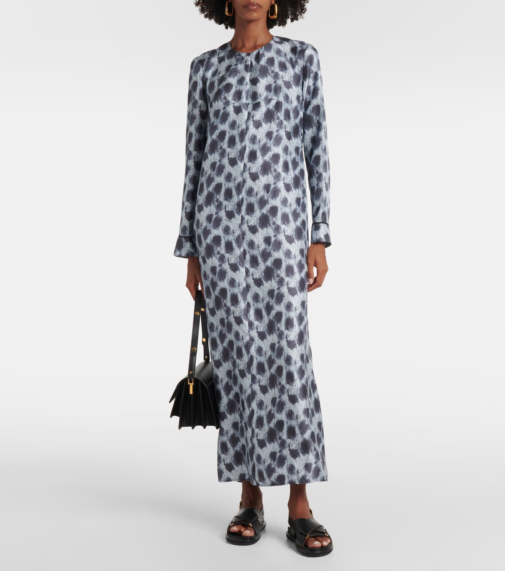 Printed silk maxi dress - 2
