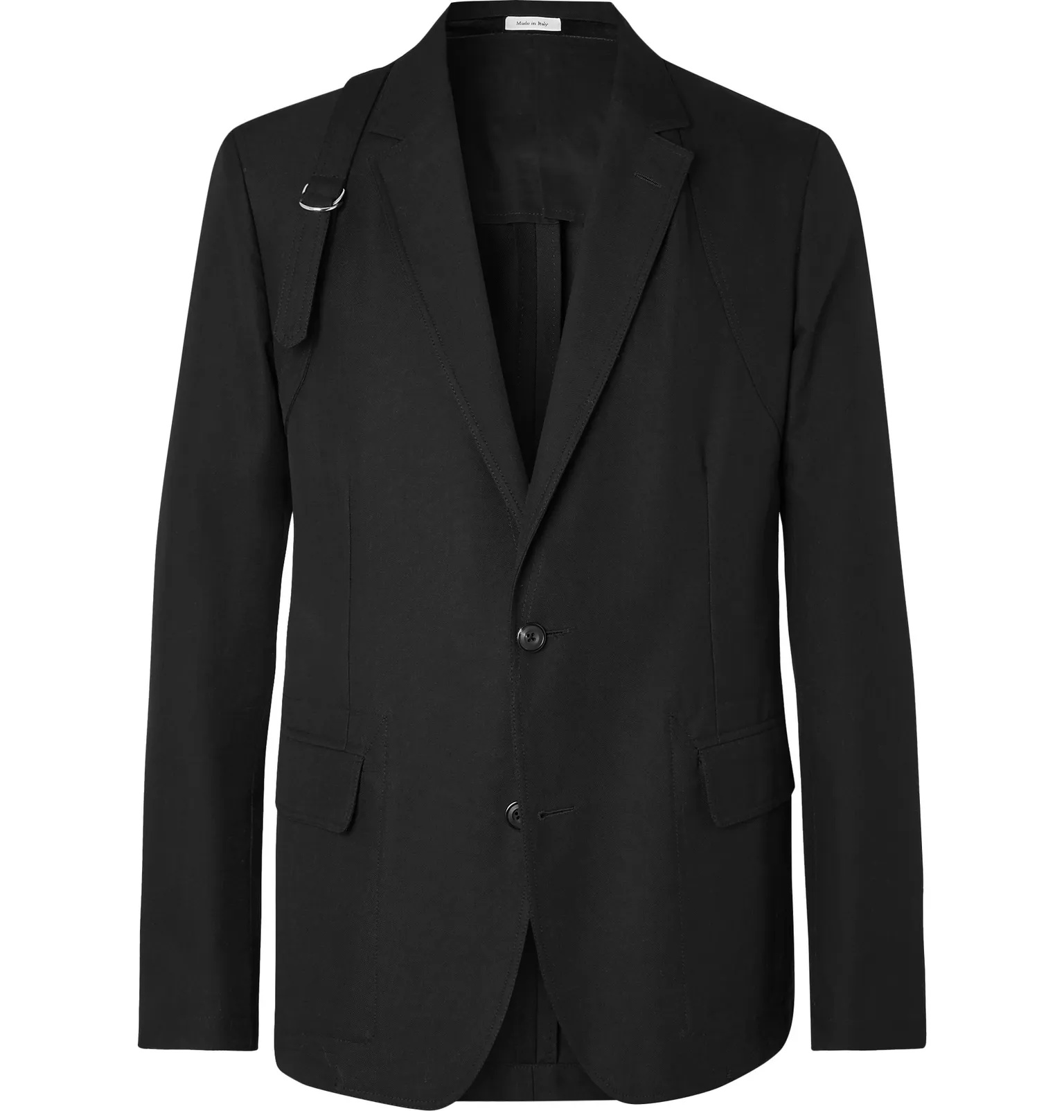 Harness-Detailed Cotton Blazer - 1