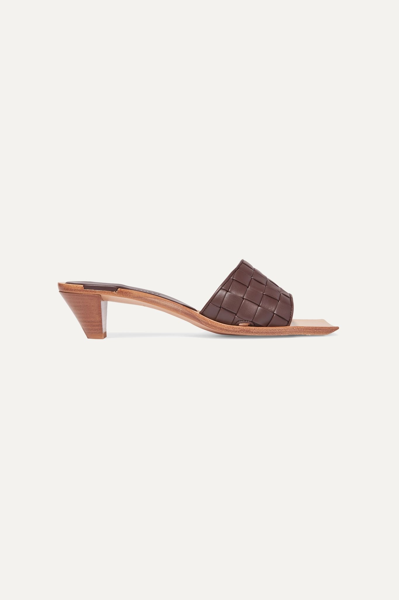 Intrecciato leather mules - 1