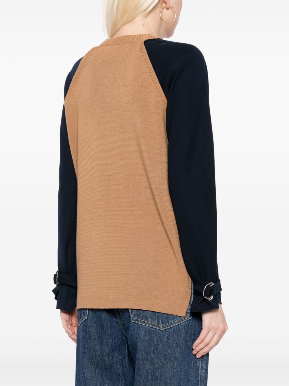 two-tone merino wool jumper - 4