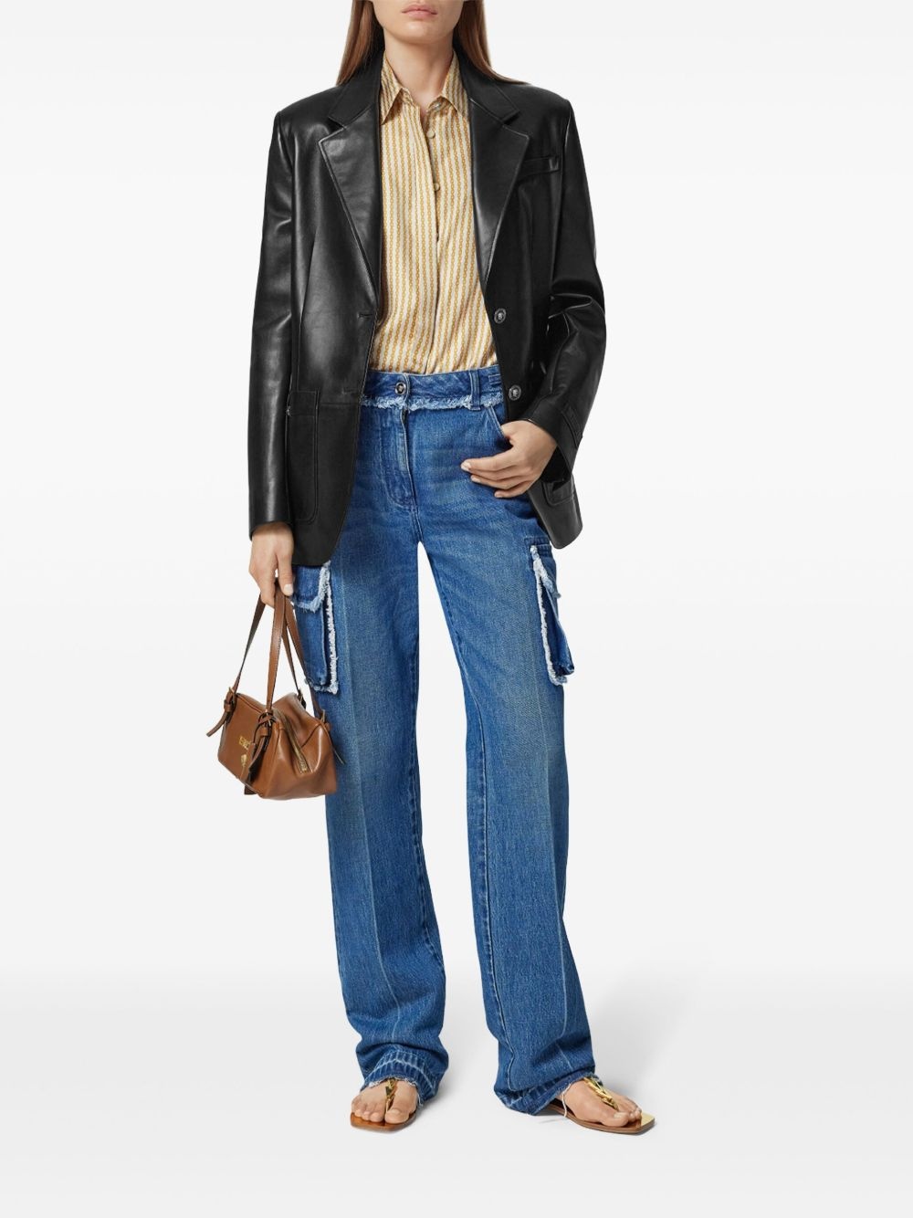 Medusa-plaque cargo jeans - 2