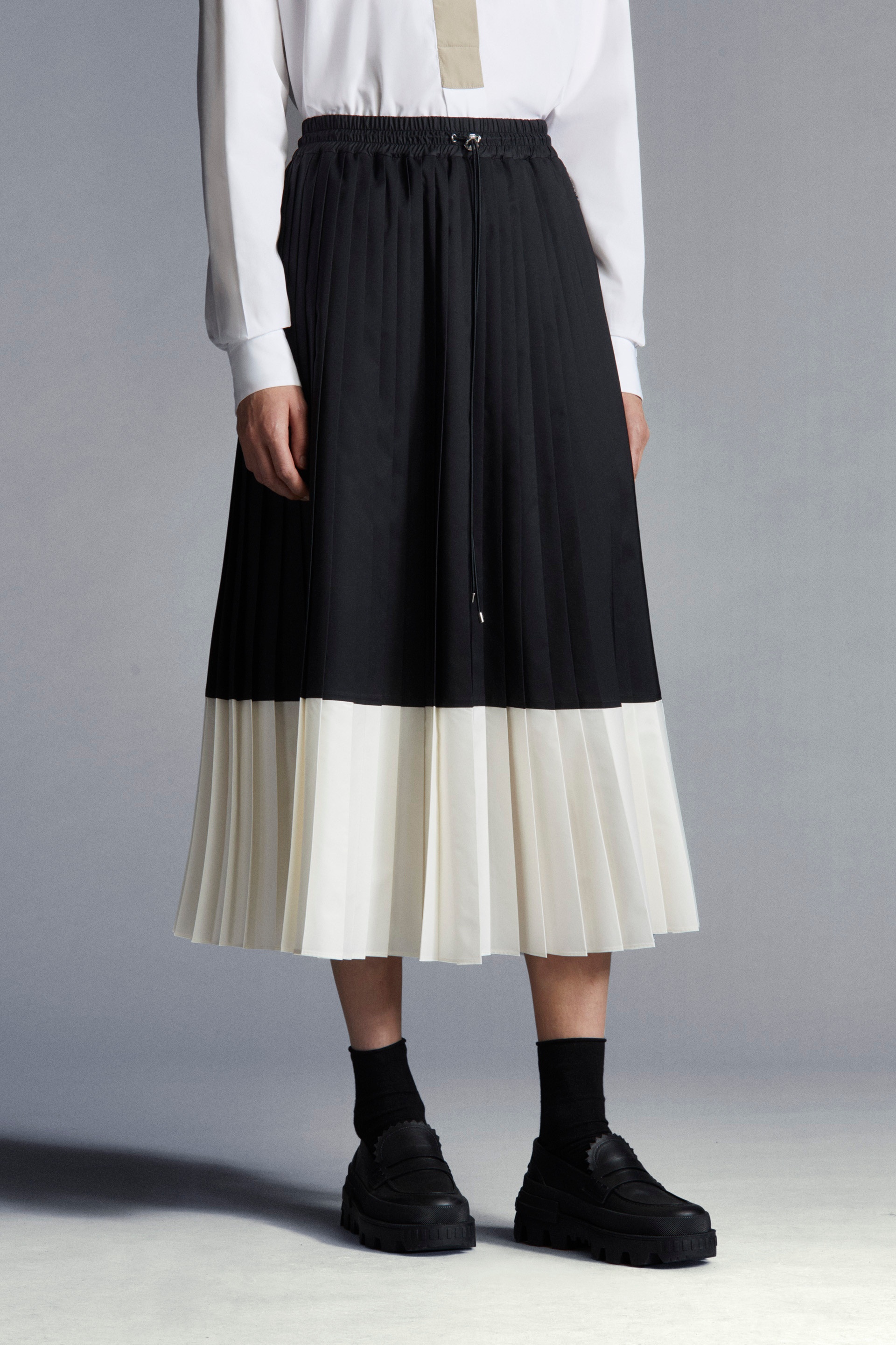 Pleated Taffeta Midi Skirt - 3