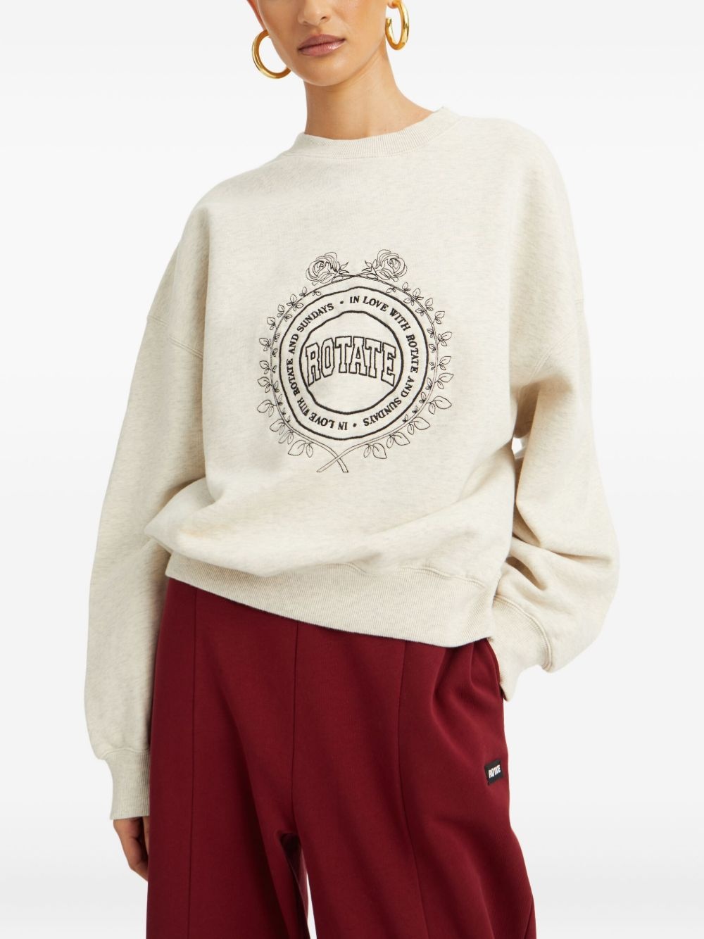 logo embroidery sweatshirt - 3
