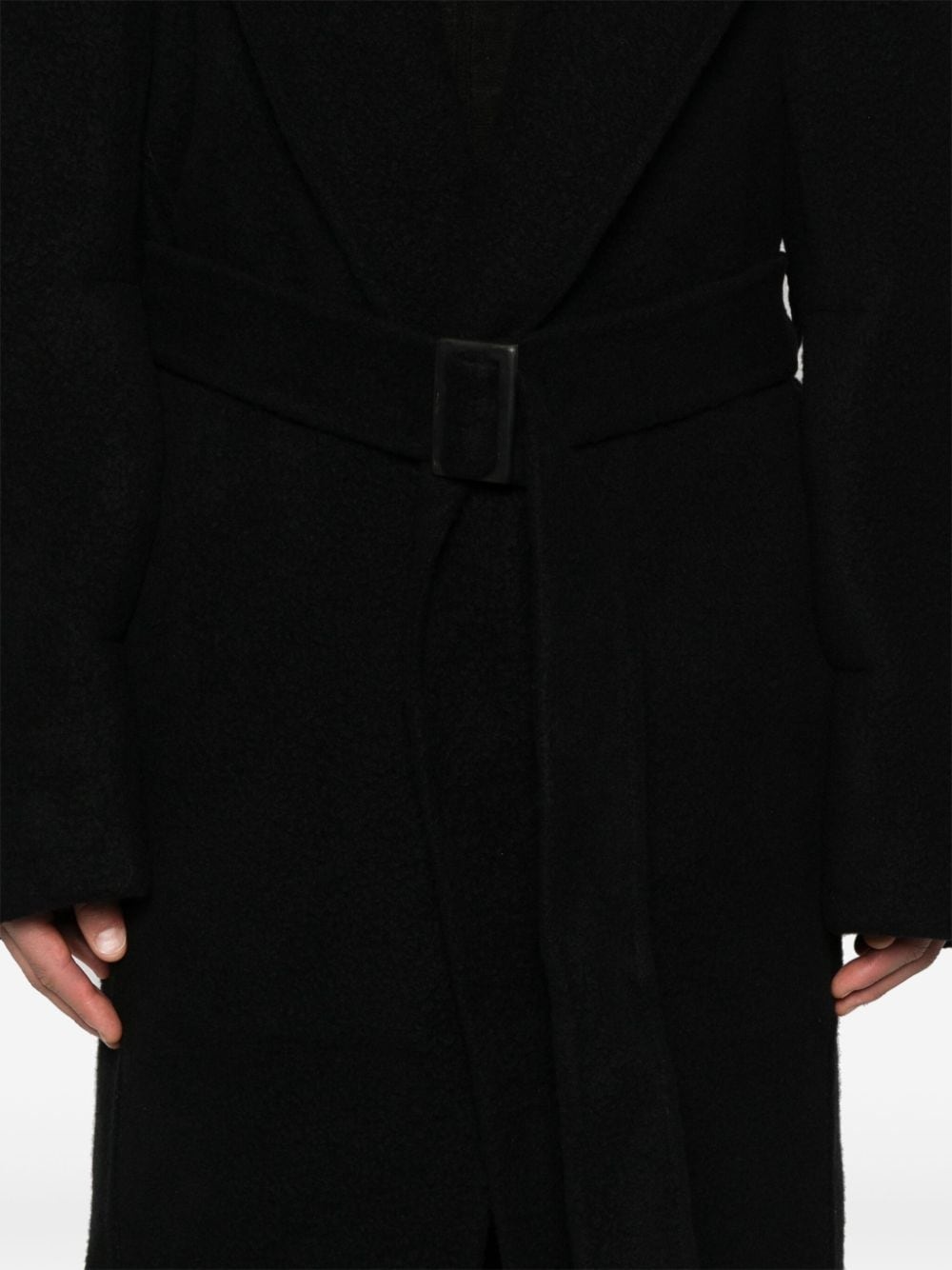 Slim Hoodie cashmere coat - 5