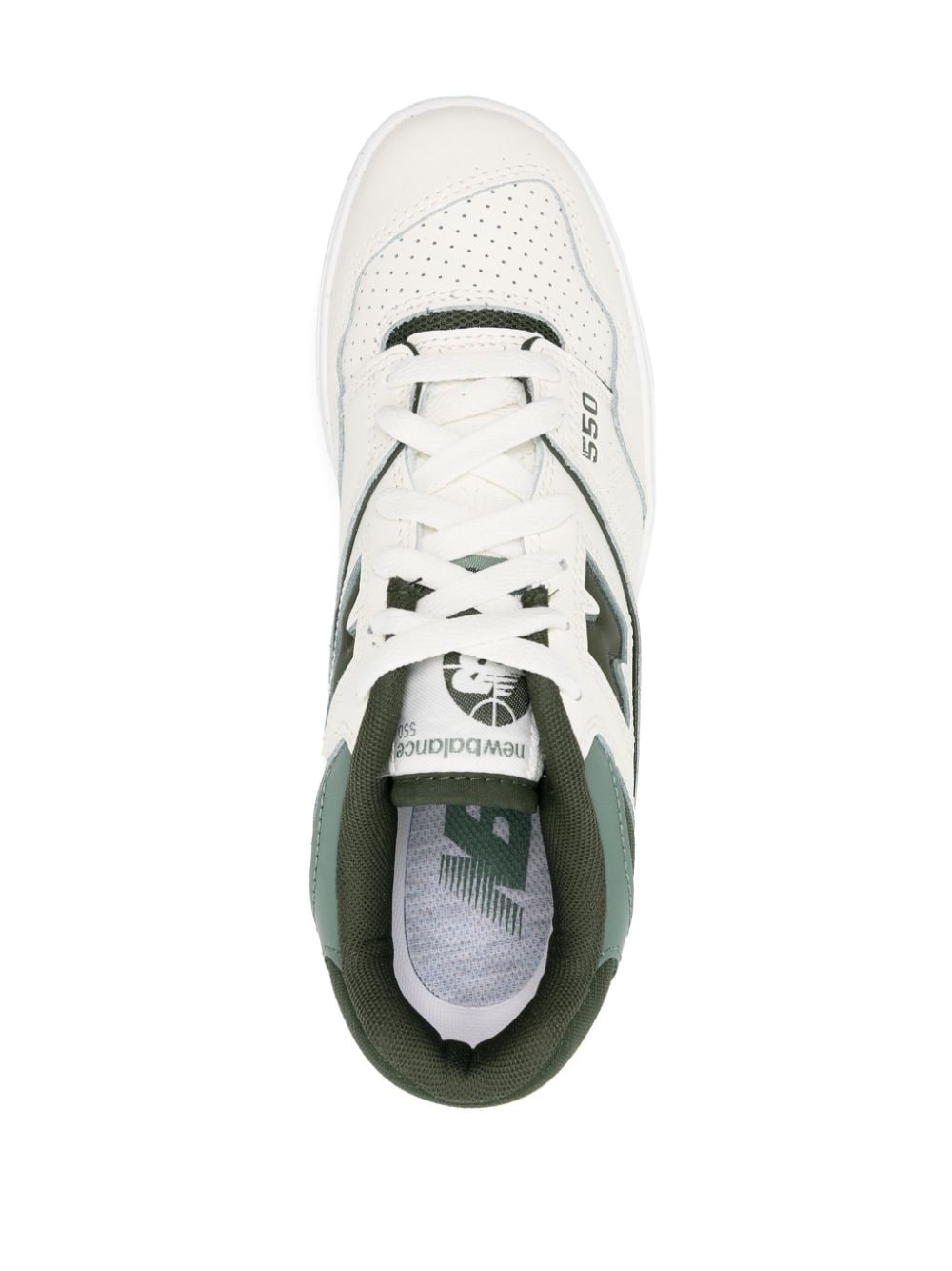 550 mesh-trimmed leather sneakers