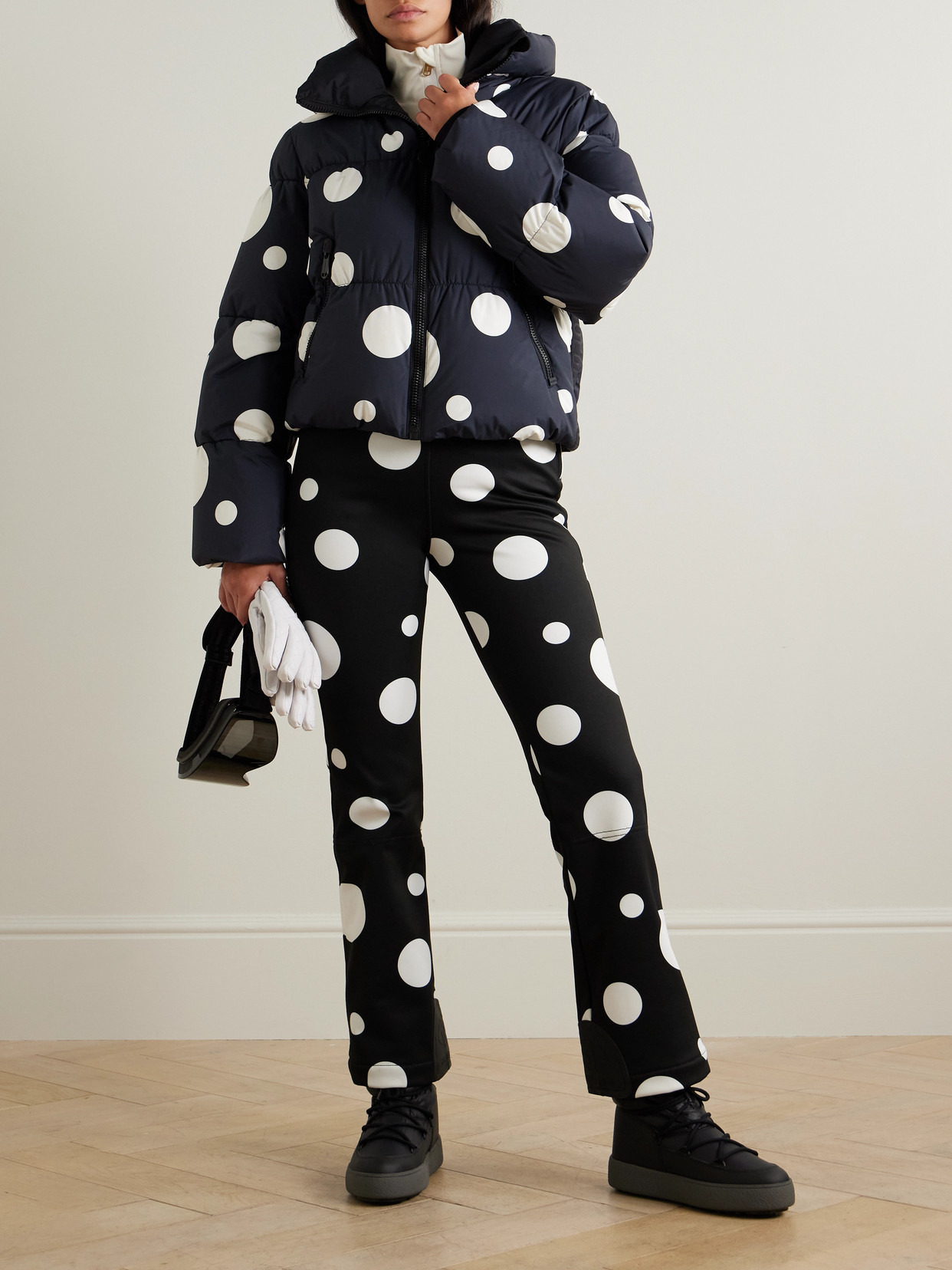 Ballon Printed Bootcut Ski Salopettes - 2