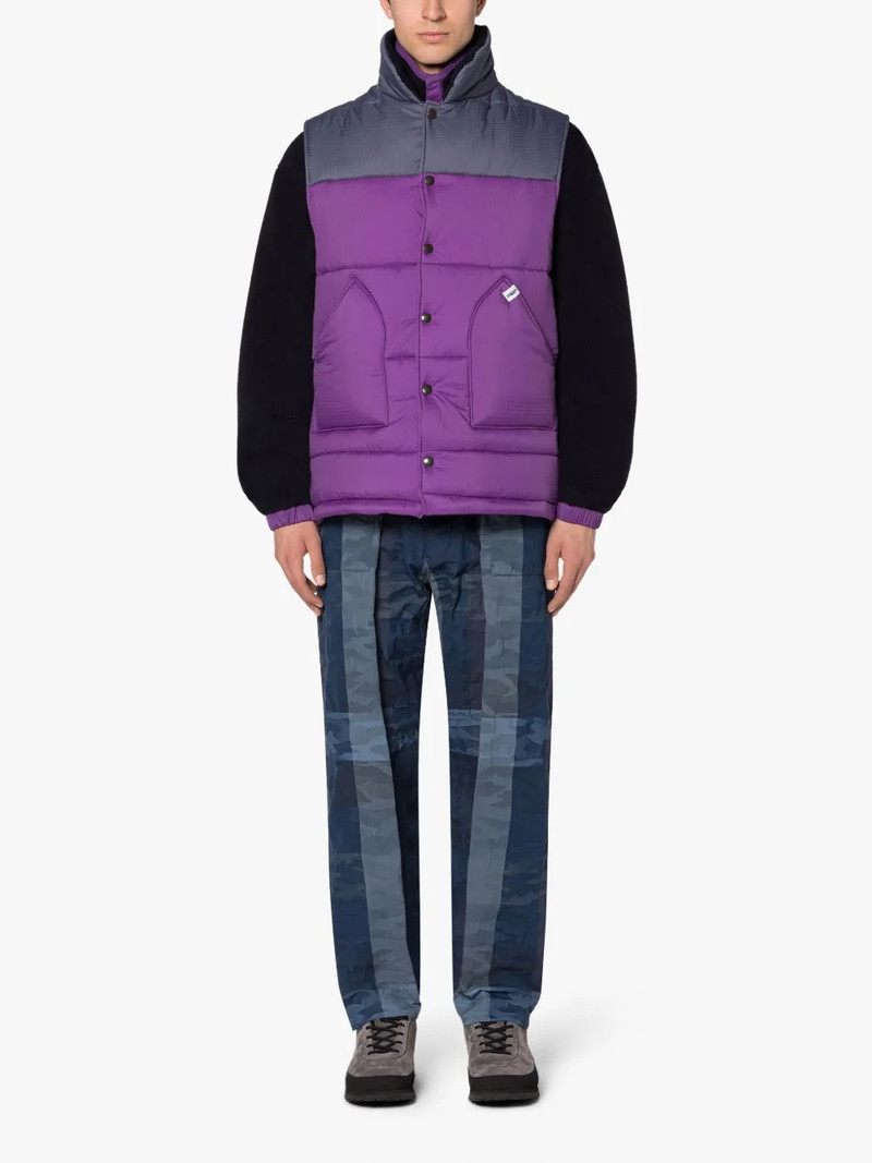 Mackintosh CONTRAST PURPLE & NAVY NYLON GILET outlook