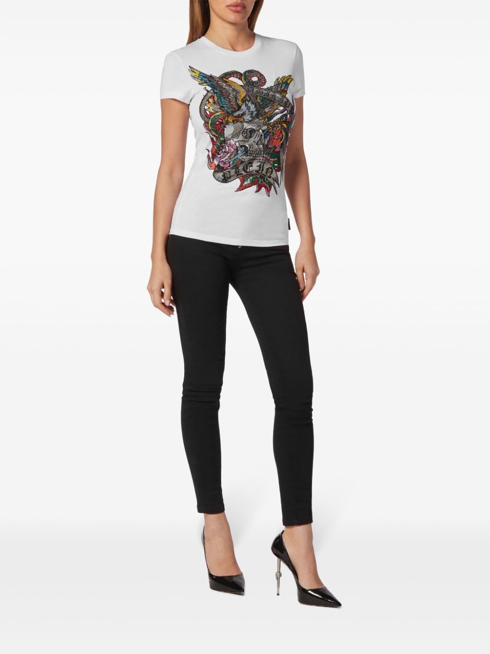 tattoo-embellished T-shirt - 2