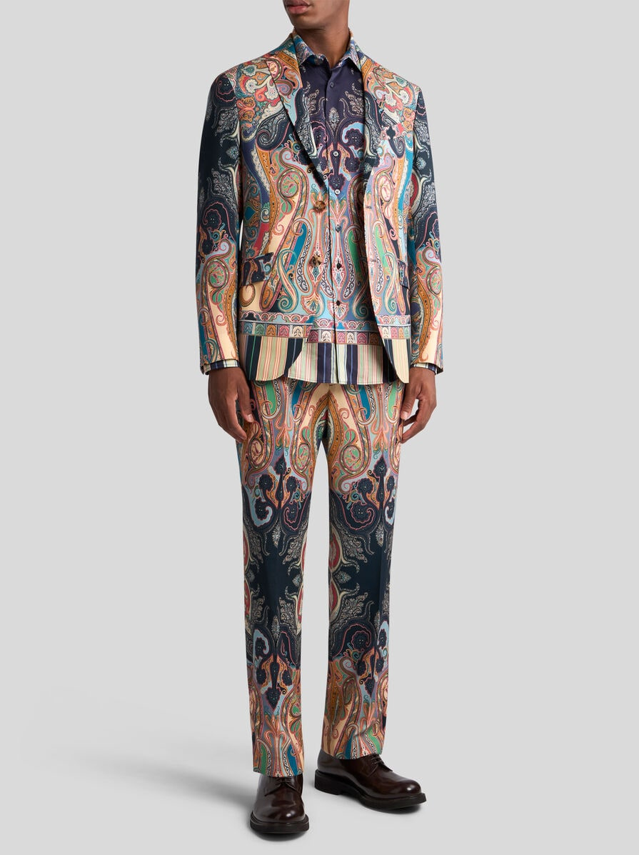PAISLEY WOOL TROUSERS - 4