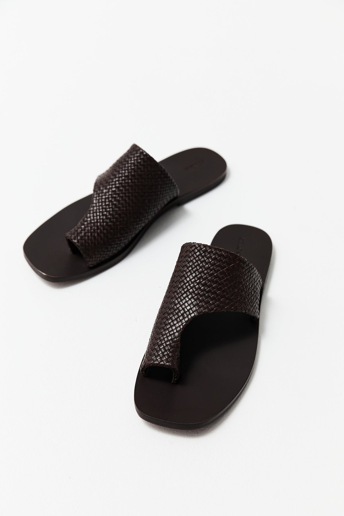 Woven Abstract Slide - Chocolate - 1