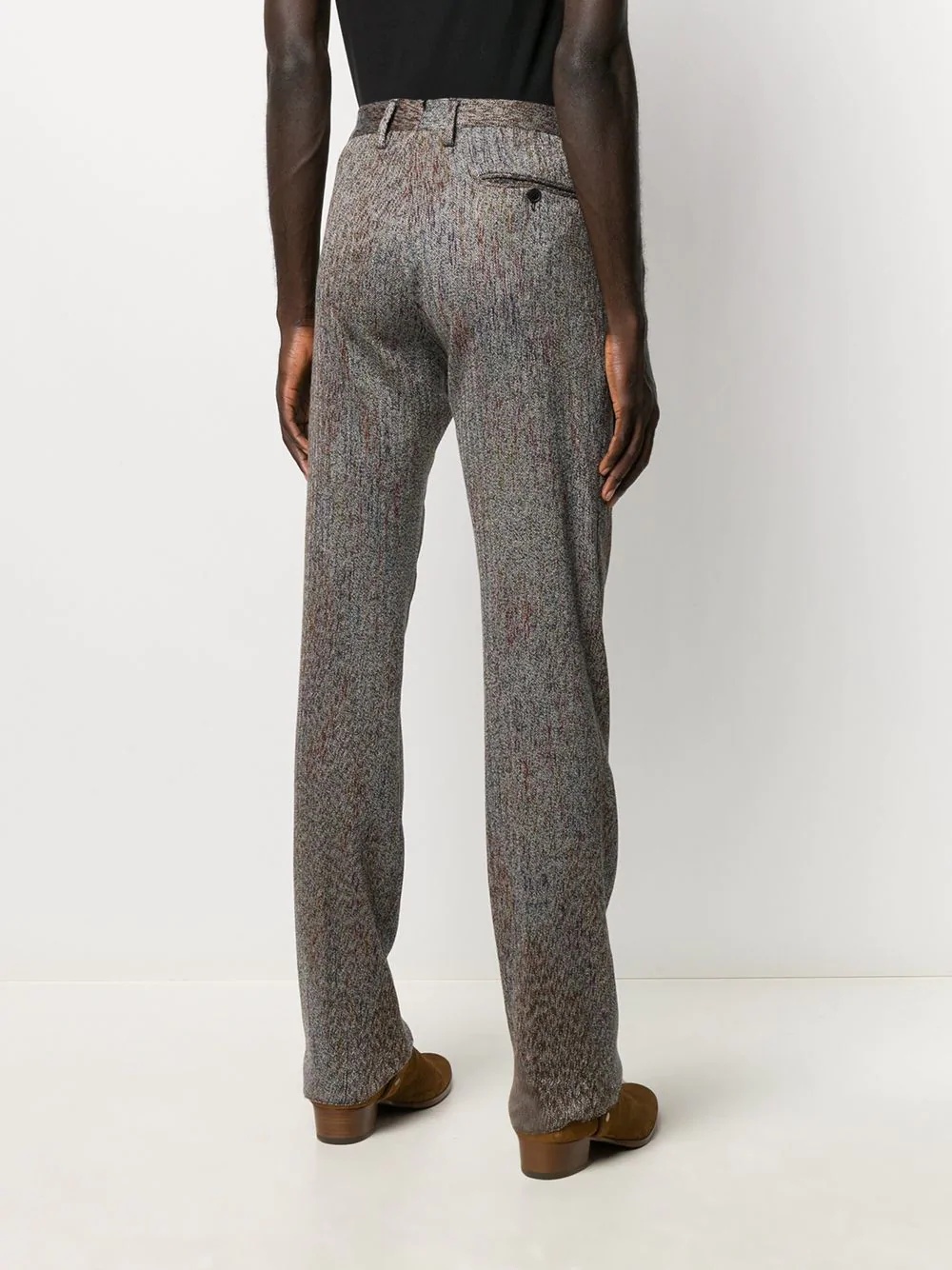 herringbone tailored trousers - 4