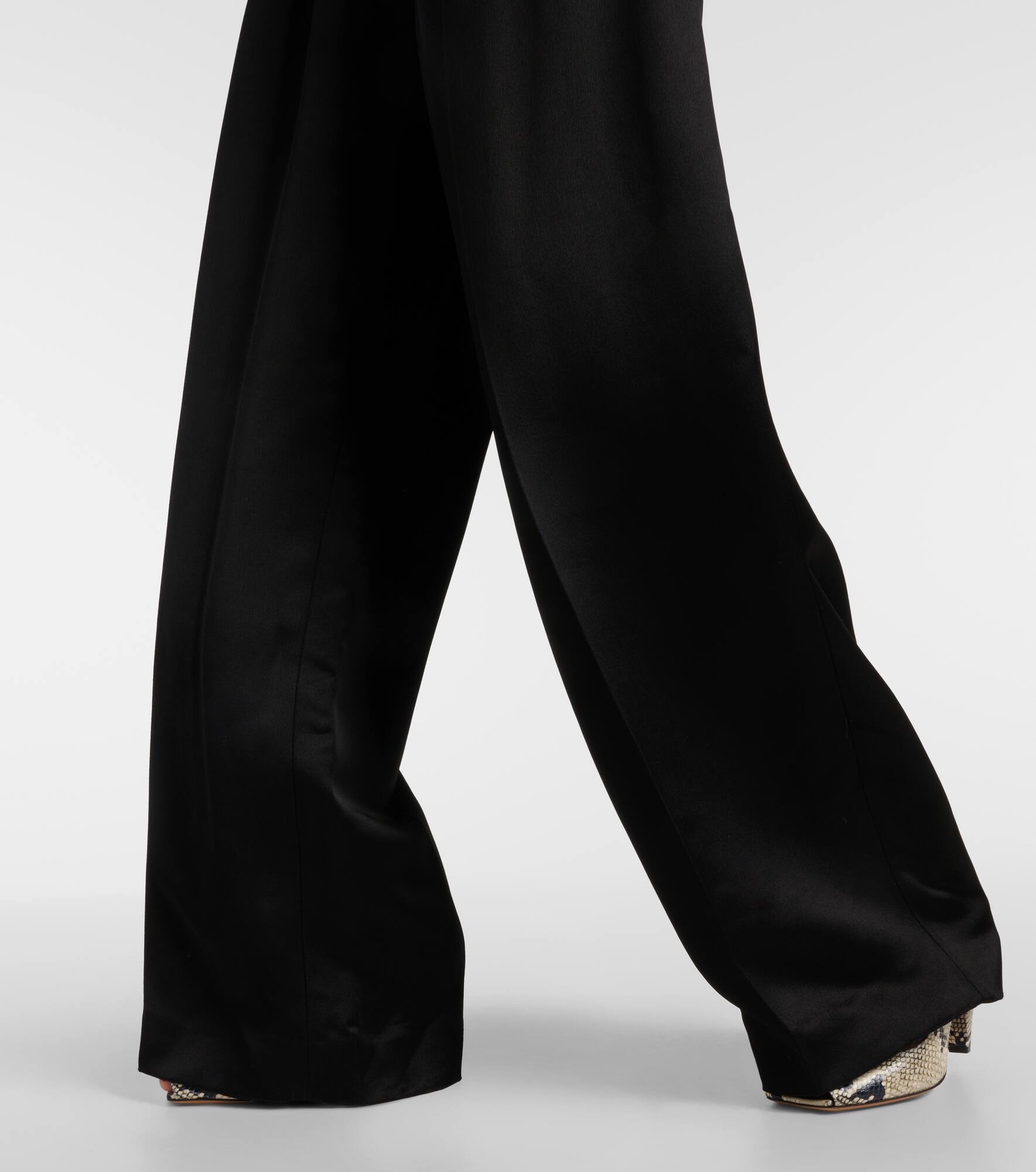 Marinta high-rise satin wide-leg pants - 5