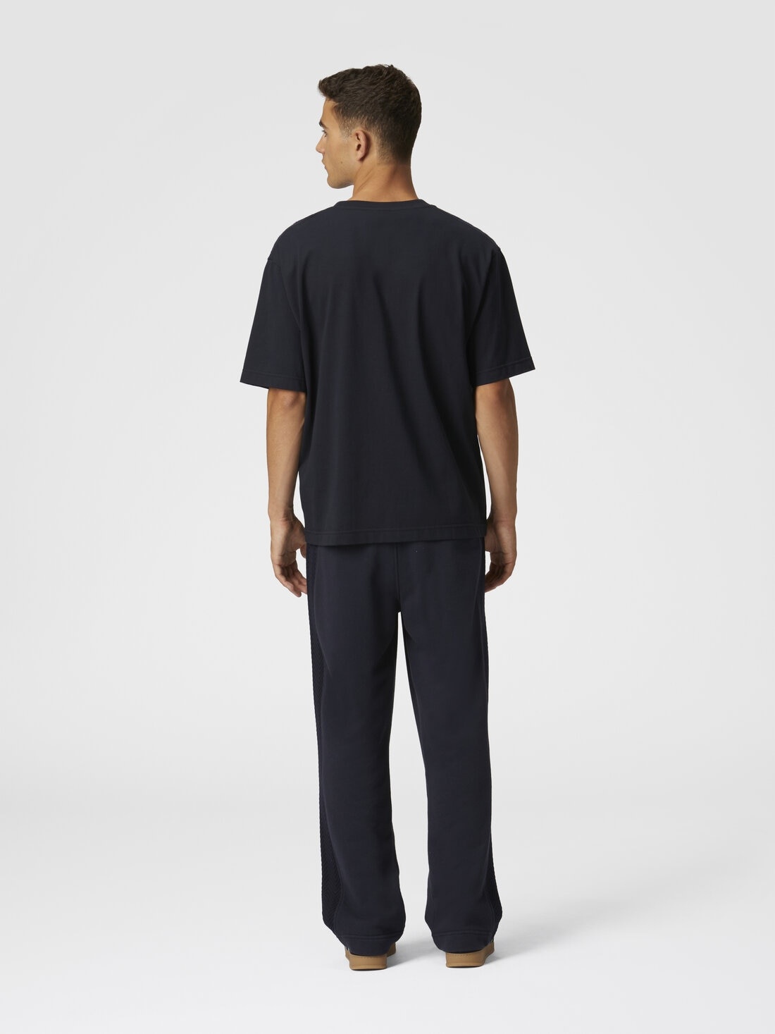Cotton joggers with zig zag embroidery - 3