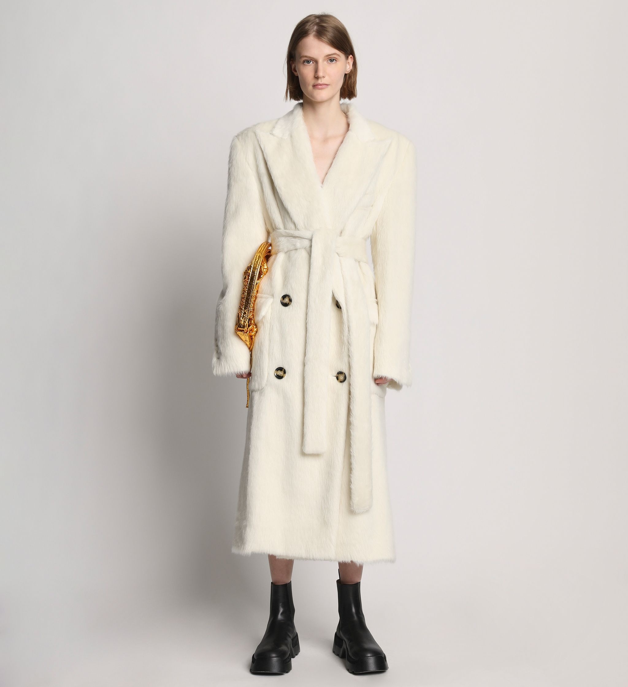 Brushed Alpaca Coat - 3