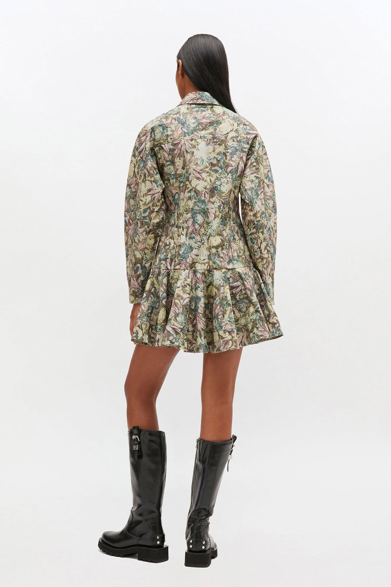 TAPESTRY FLORAL SHIRT DRESS - 3