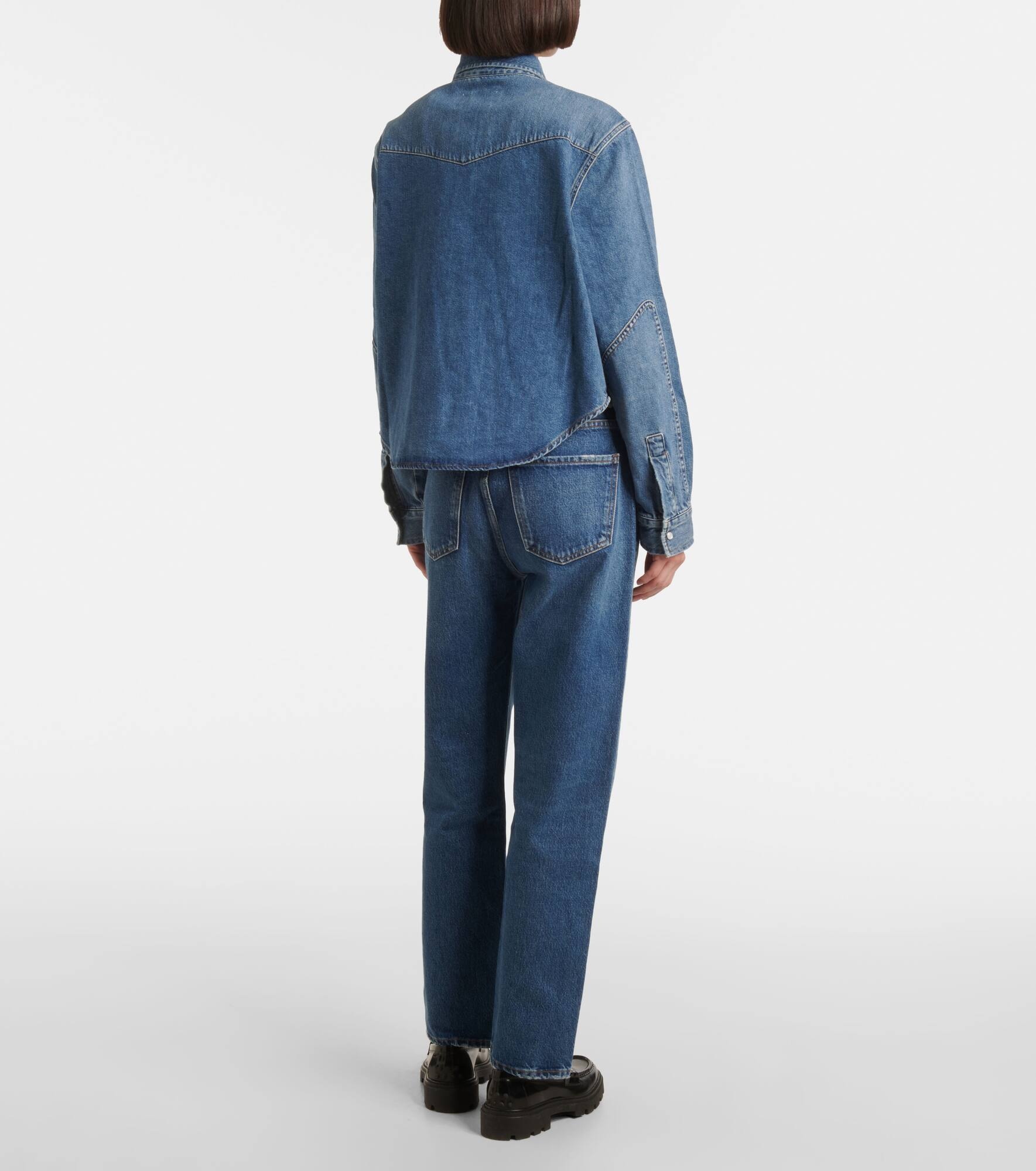 Cropped denim shirt - 3