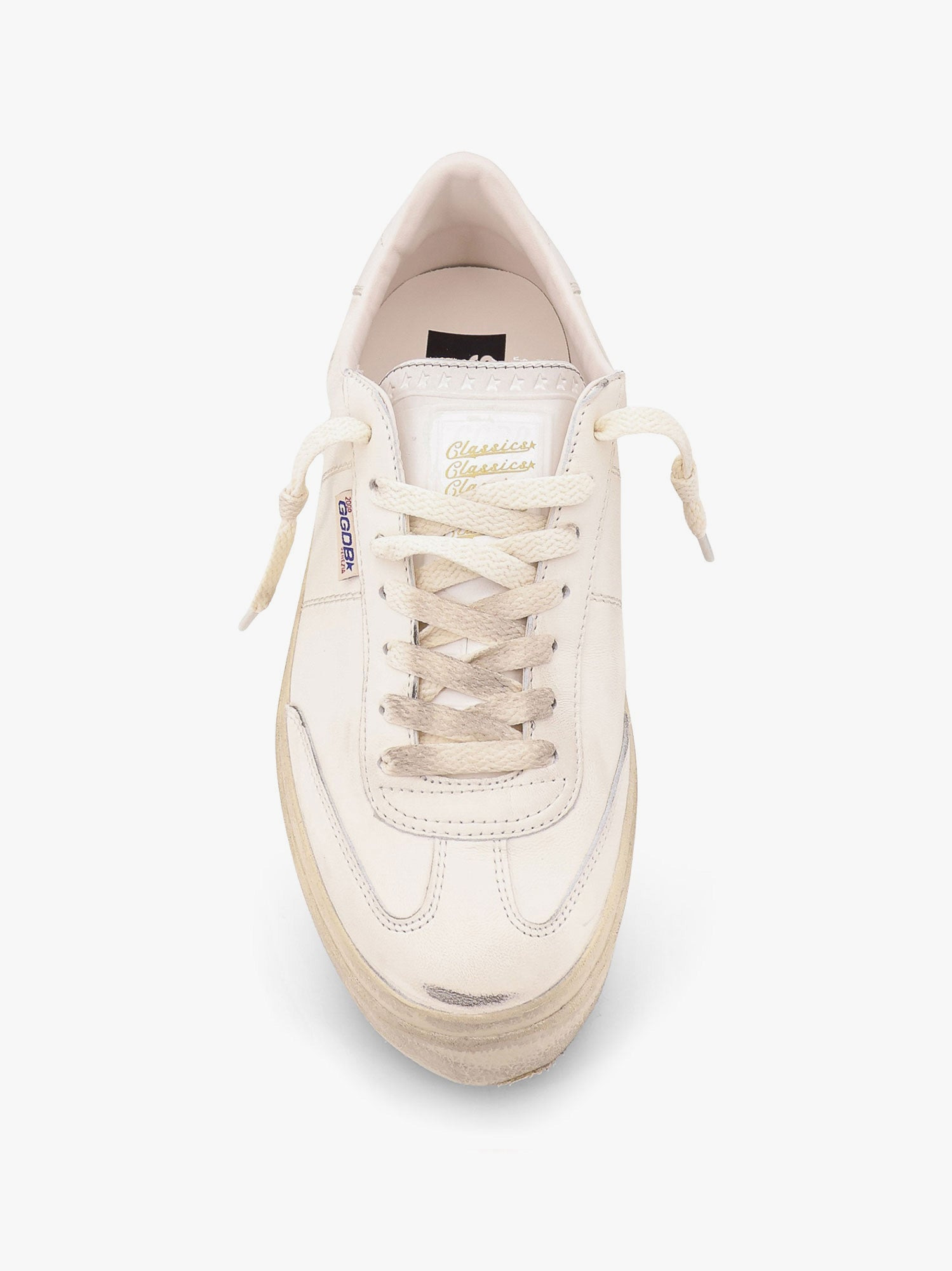 SOUL STAR LEATHER LOW-TOP SNEAKERS WITH USED EFFECT - 5