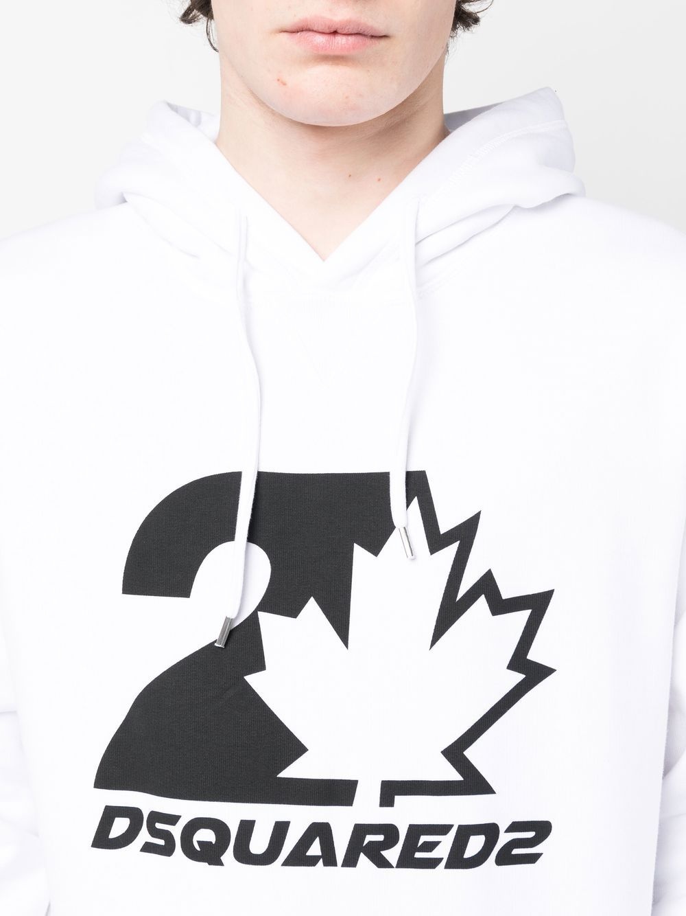 logo-print drawstring hoodie - 5