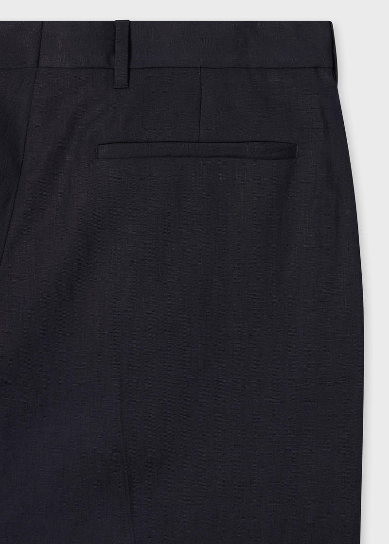 Paul Smith Dark Navy Linen Trousers outlook