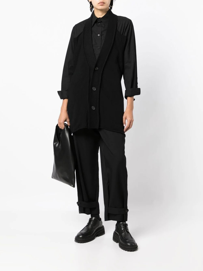 Yohji Yamamoto cardigan-effect long-sleeved shirt outlook