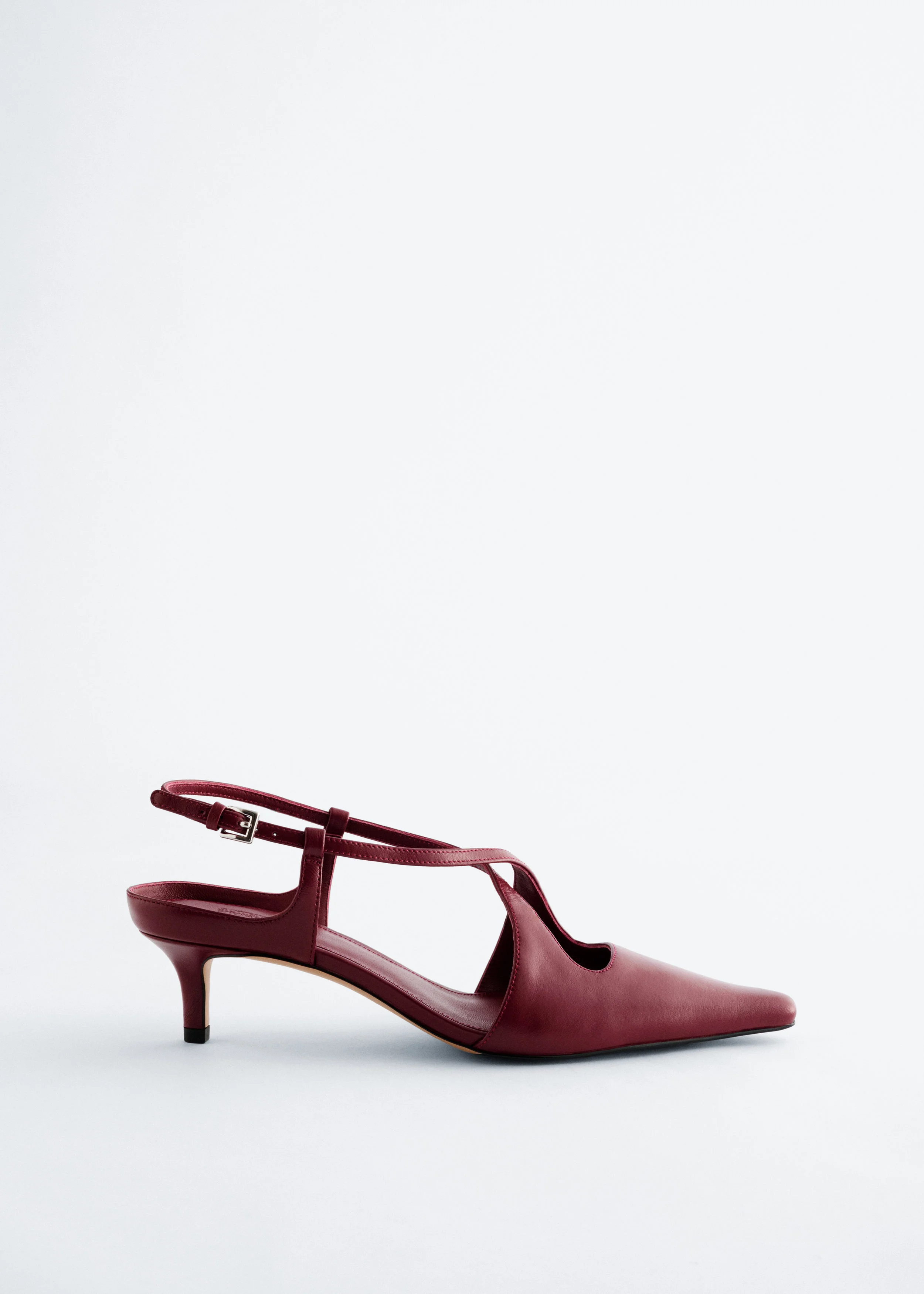 Criss-Cross Leather Slingback Pumps - 1