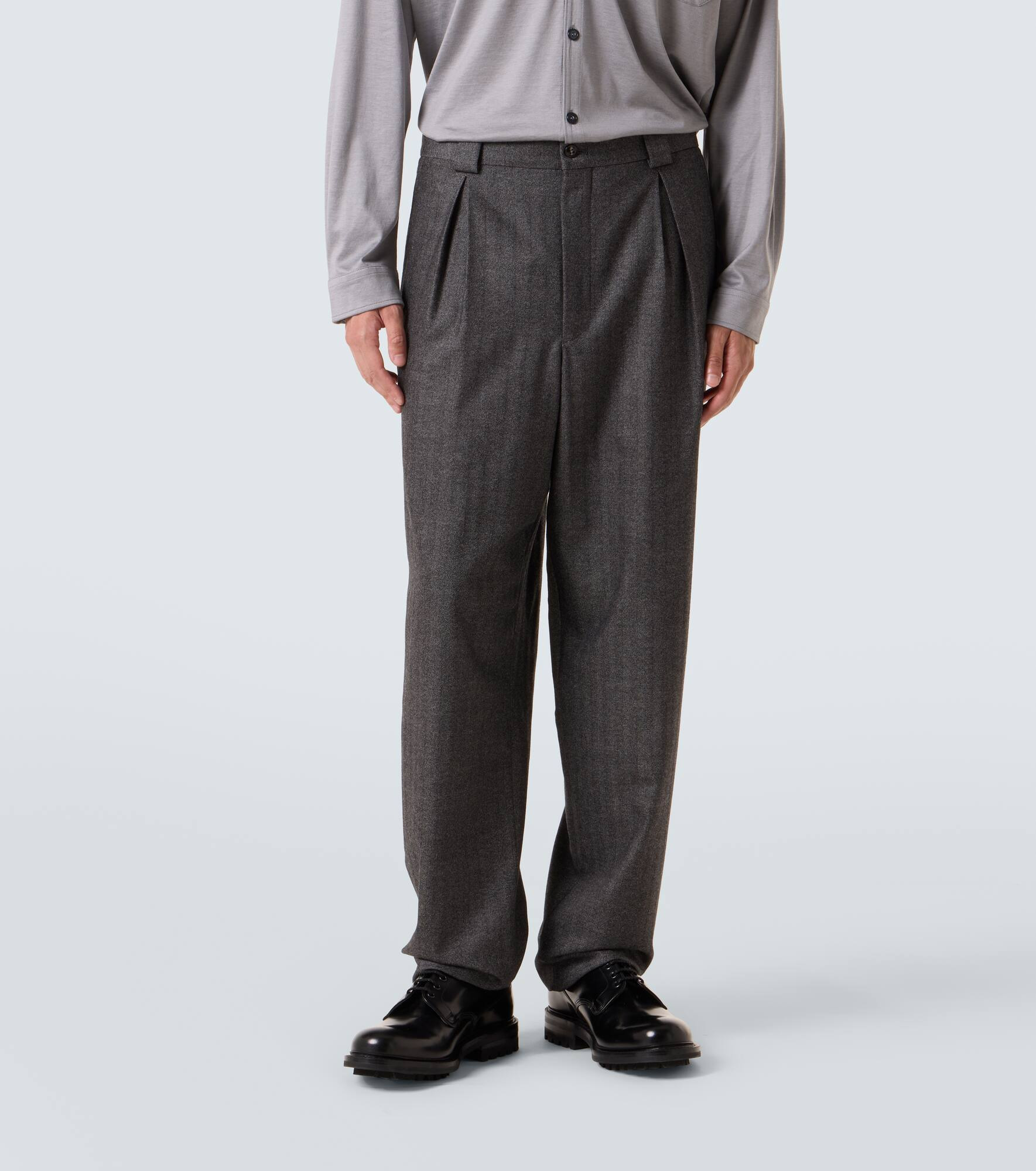 Chevron wool and cashmere-blend suit - 5