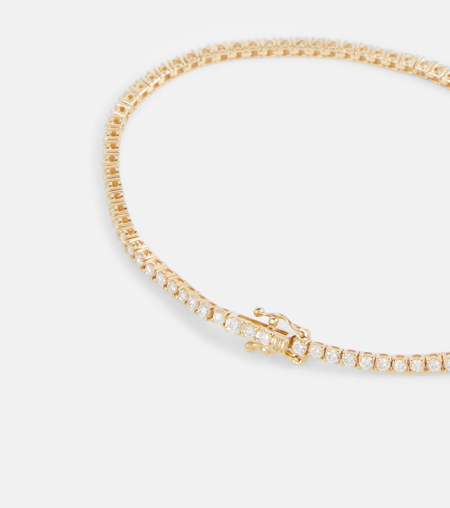 14kt gold tennis bracelet with diamonds - 4