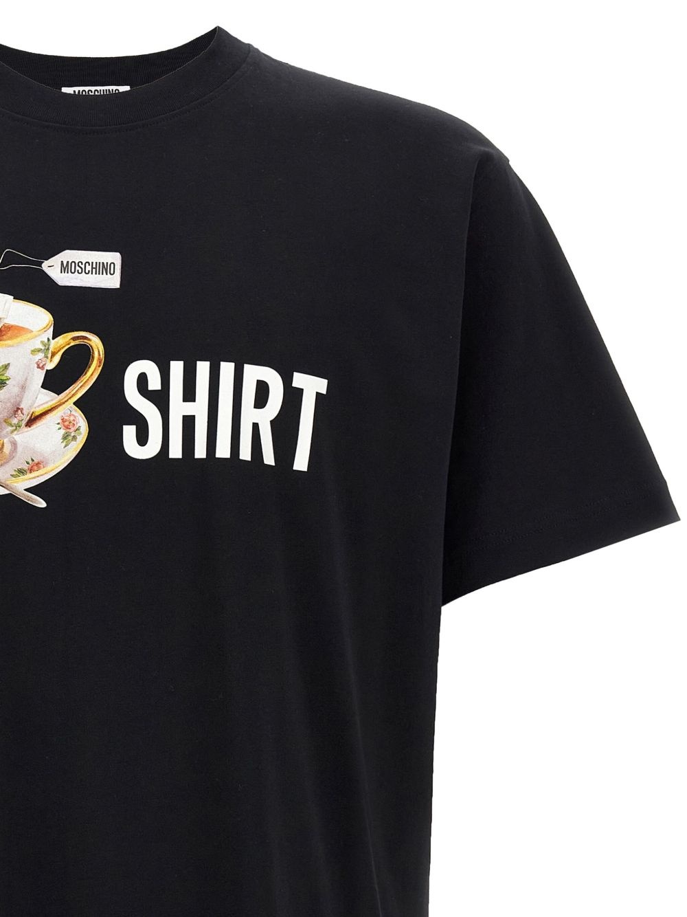 teacup-print crew-neck T-shirt - 3